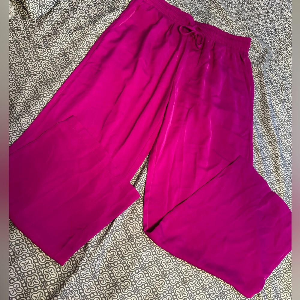 SHEIN 🩷 Pretty Two piece fuchsia top and pant set | L - Picture 3 of 5